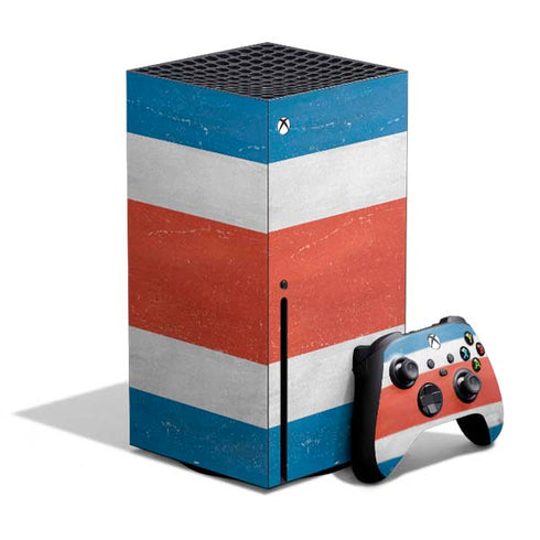 Costa Rican Flag Distressed Xbox Series X Skins